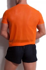 Alexander Cobb Orange Mesh SS Shirt Size XL European Brand Men’s Clothing