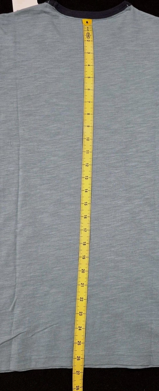 Kenneth Cole The Ringer Tee Men's S/S T-Shirt Teal With Navy Trim - Medium NWT gallery