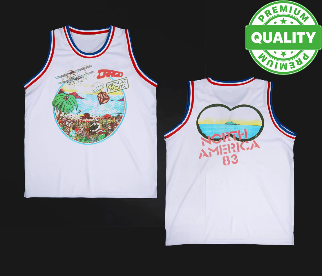 1983 Men At Work Cargo Tour 3D AOP Basketball Jersey Unisex S-6XL EM1627 gallery