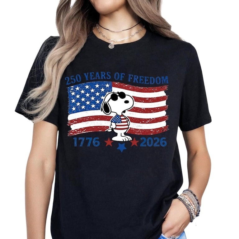 Snoopy USA 250th Anniversary 4th of July Unisex S-5XL Shirt TC8