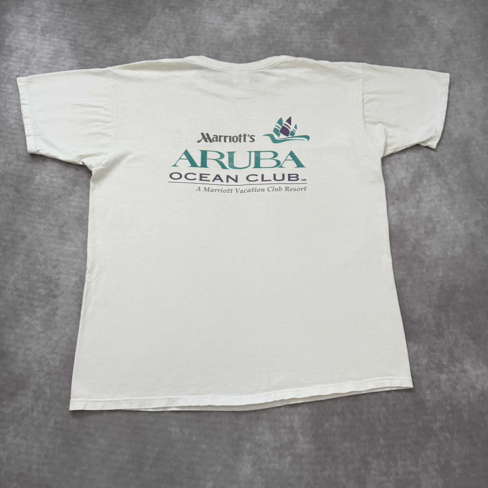 Vintage Marriott Aruba Ocean Club Shirt Mens XL White Resort Souvenir Hotel