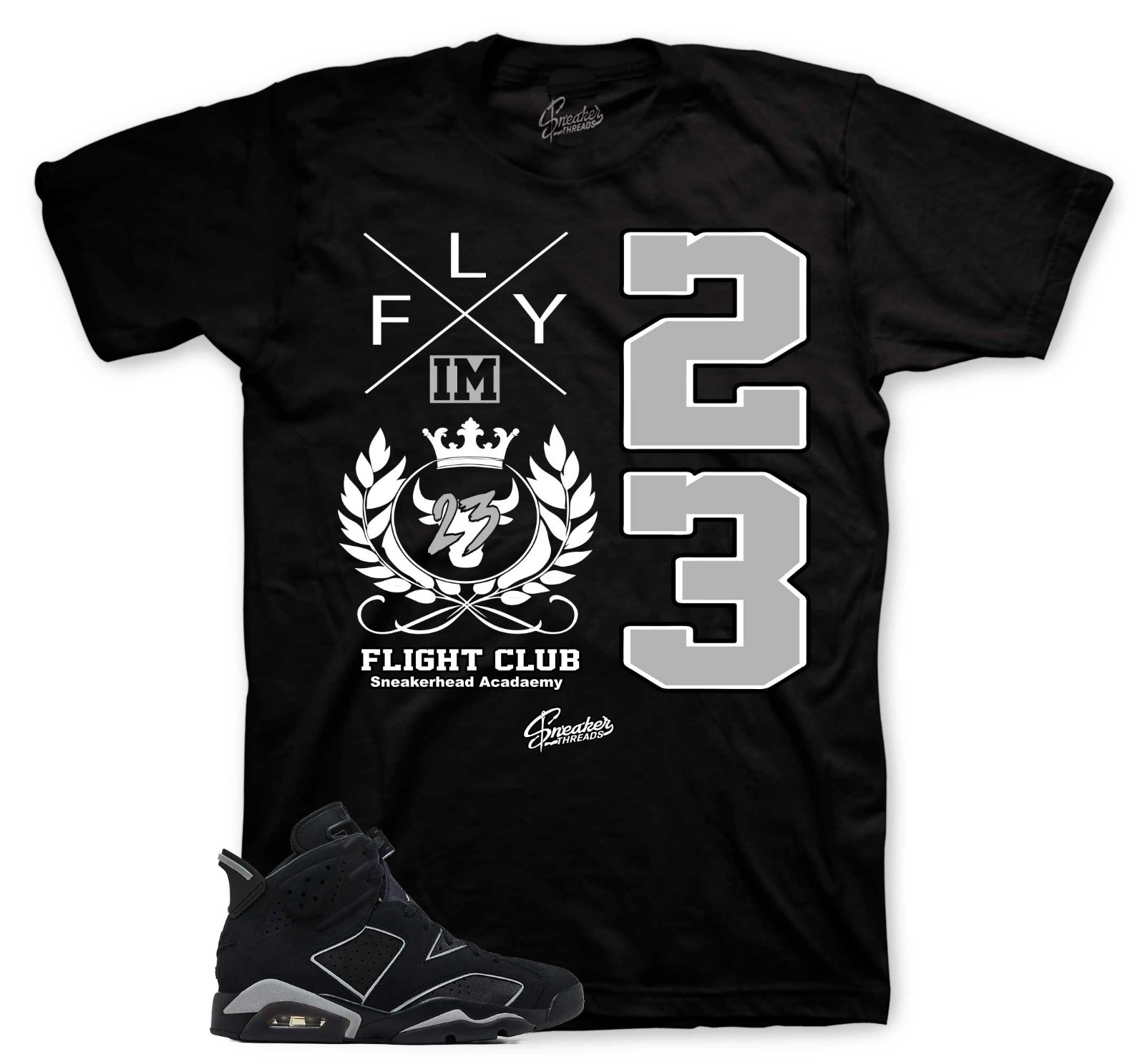 Shirt To Match Jordan 6 Cap & Gown AJ6 Shoes – Flight Crest Tee