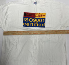 VTG – Sybase Global Products Group ISO9001 Certified White T Shirt – XL Single