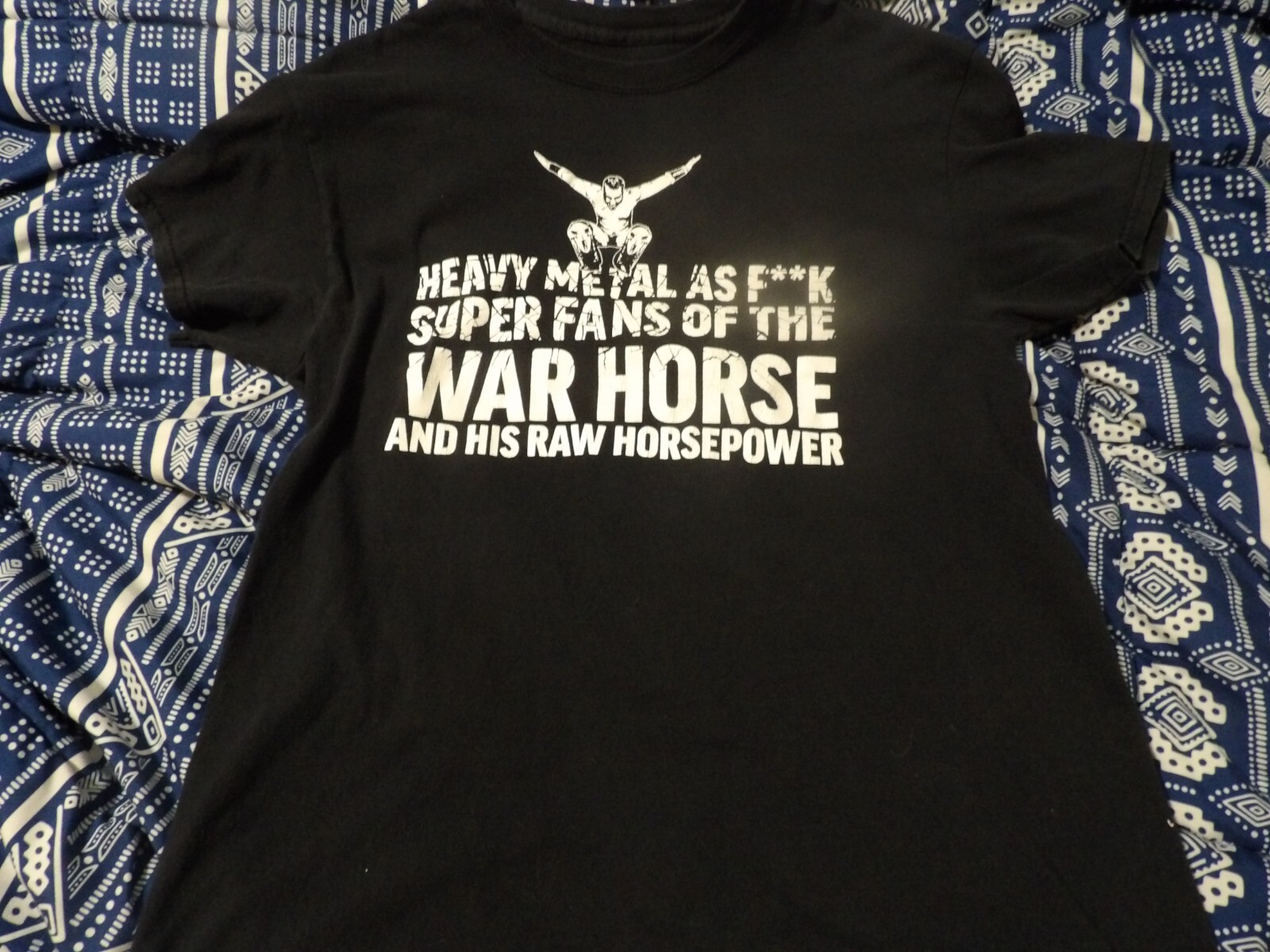 War Horse Wrestler Super Fans Raw Horsepower T Shirt Size Small See Measurement