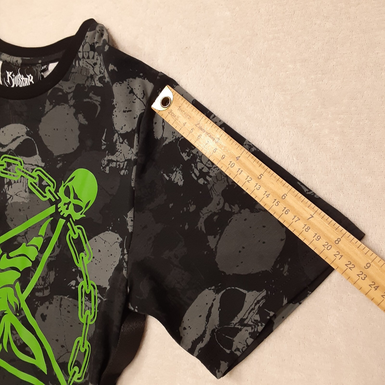 Killstar Mens Tzompantli T ShirtSz.XS/Black/Green/Skulls/Baphomet/Unisex gallery