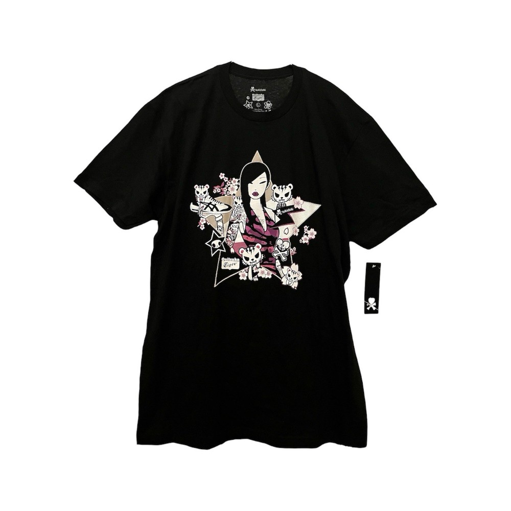 Tokidoki x Onitsuka Tiger Tattoo Star Girl Sakura Shirt Men’s Large Tee Rare NWT