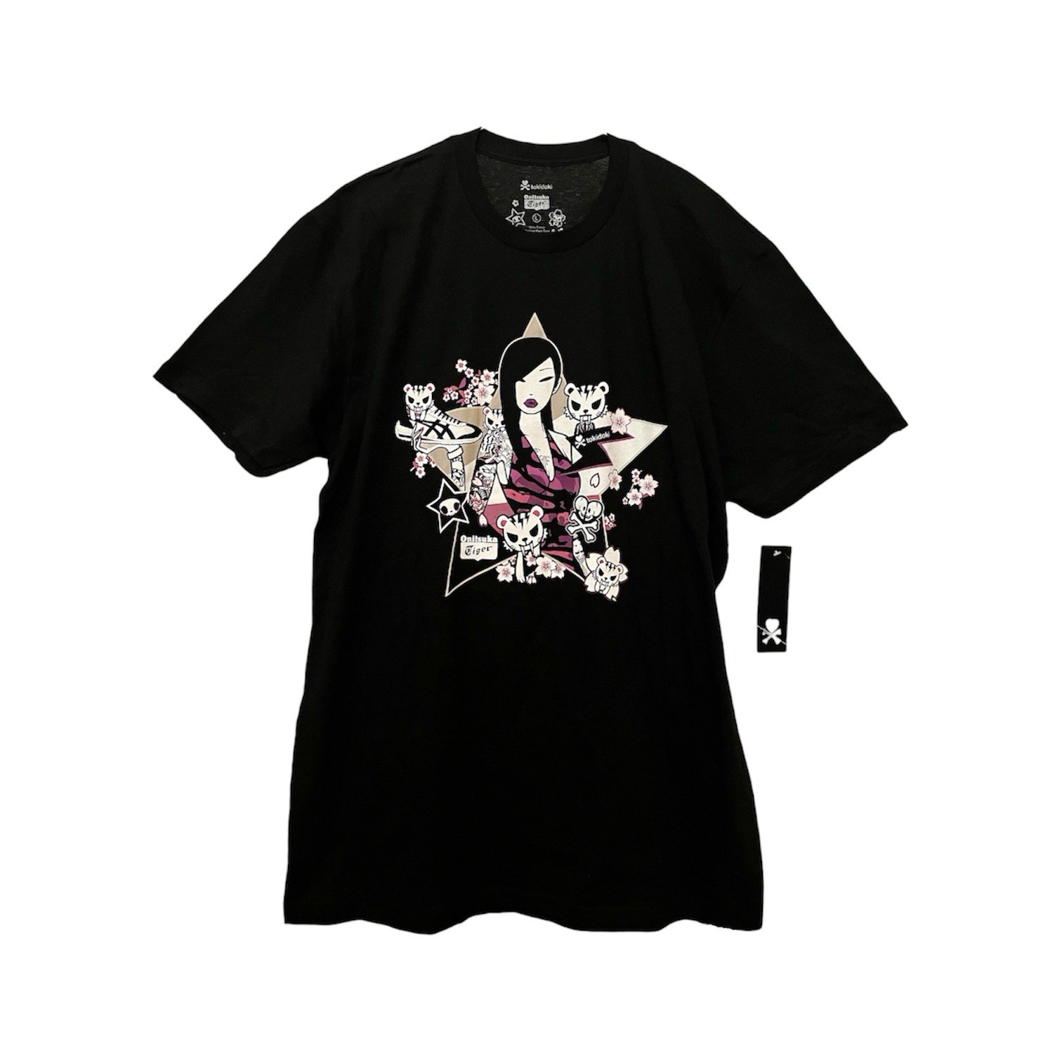 Tokidoki x Onitsuka Tiger Tattoo Star Girl Sakura Shirt Men’s Large Tee Rare NWT