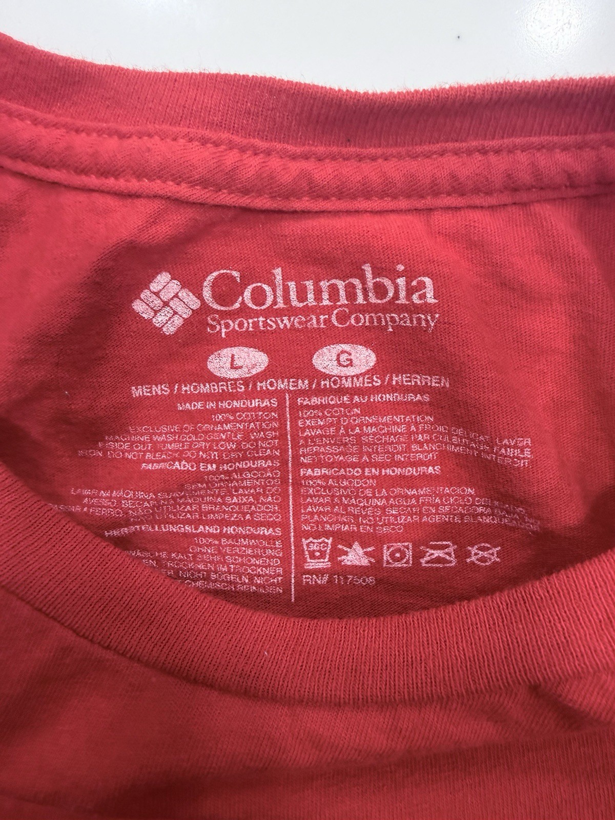 Columbia Sportswear Graphic T Shirt Men’s Large Red Camping Outdoor Logo Tee gallery