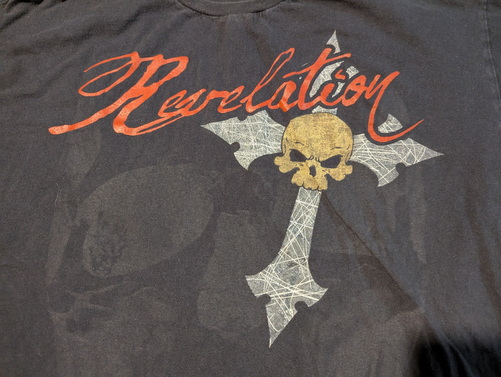 D Nero Shirt Mens XL Black Revelation Band Doom Metal Y2K Skull Cross Grunge gallery