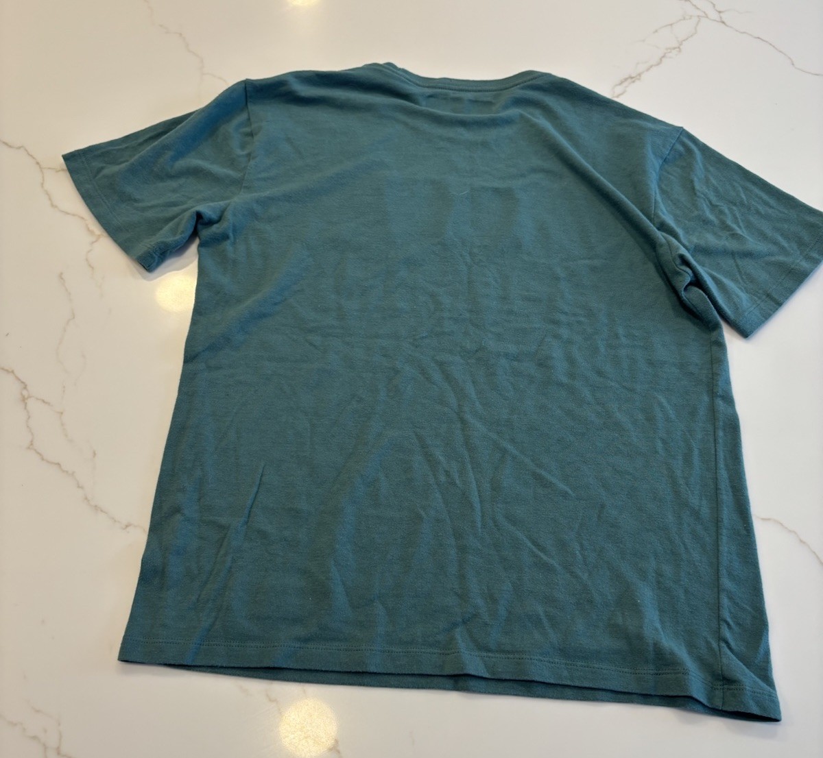 Vintage CCM Hockey T-Shirt Blue/Green 2000s Retro Block Logo Size Small gallery
