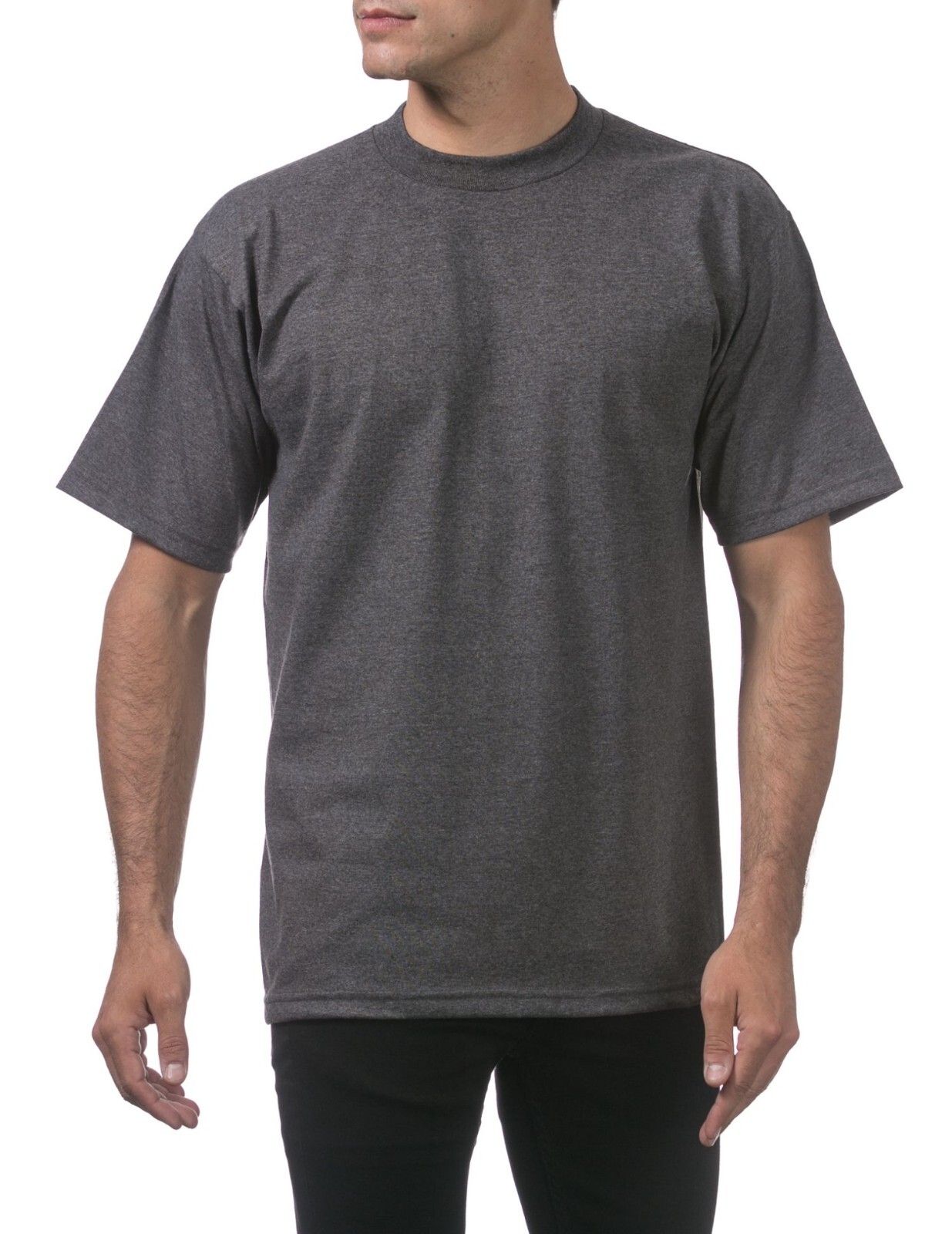 Men's Heavyweight Cotton Crewneck T-Shirt Pro Club 3 Pack Tee Bulk Solid Blank gallery