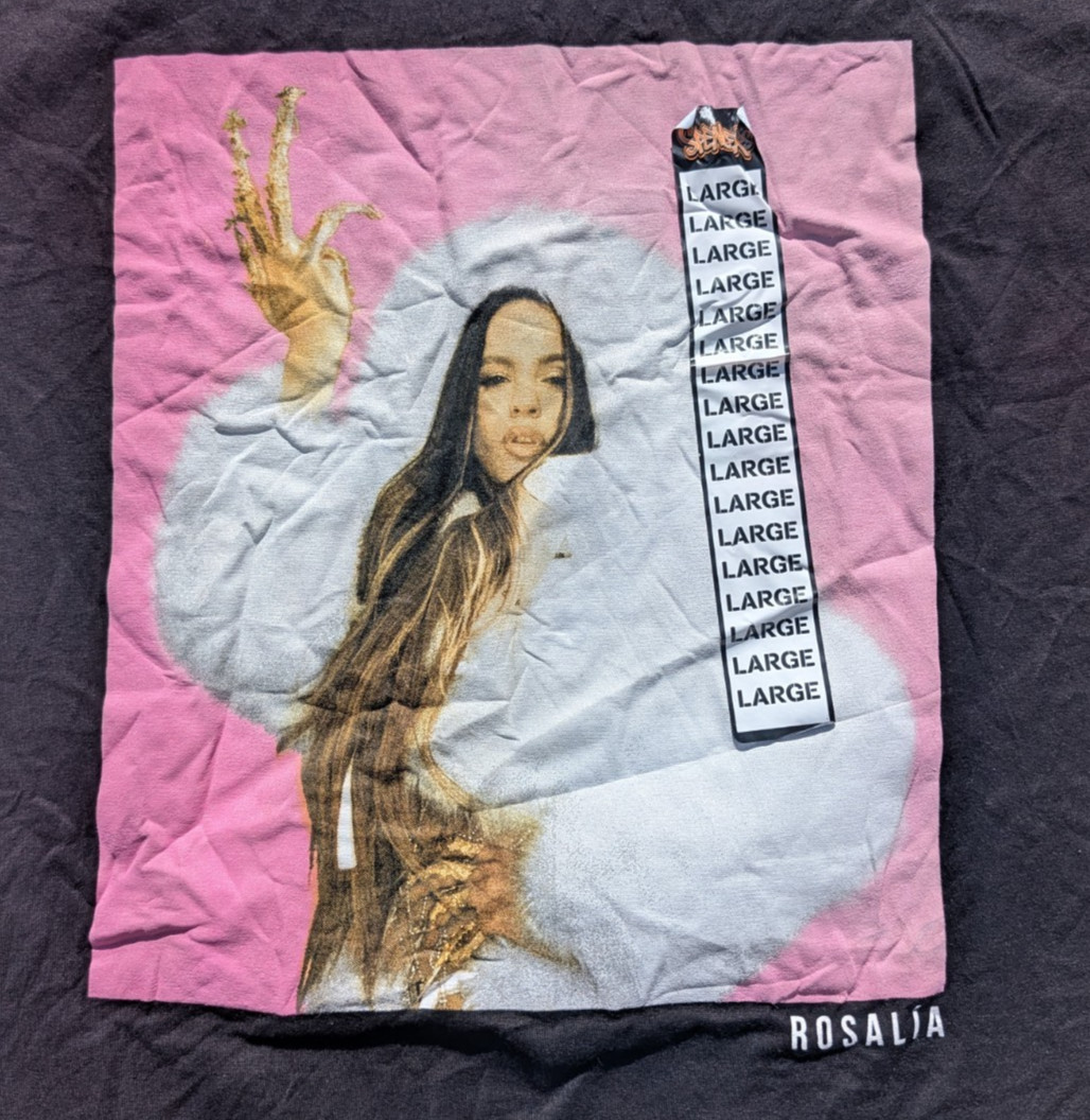 Rosalia Graphic T Shirt Large Black The Thread Shop Pop Star Tee New gallery
