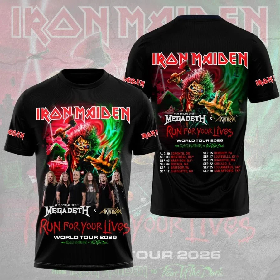 1Iron Maiden Run For Your Lives 2026 3D Printed T-Shirt P239 gallery