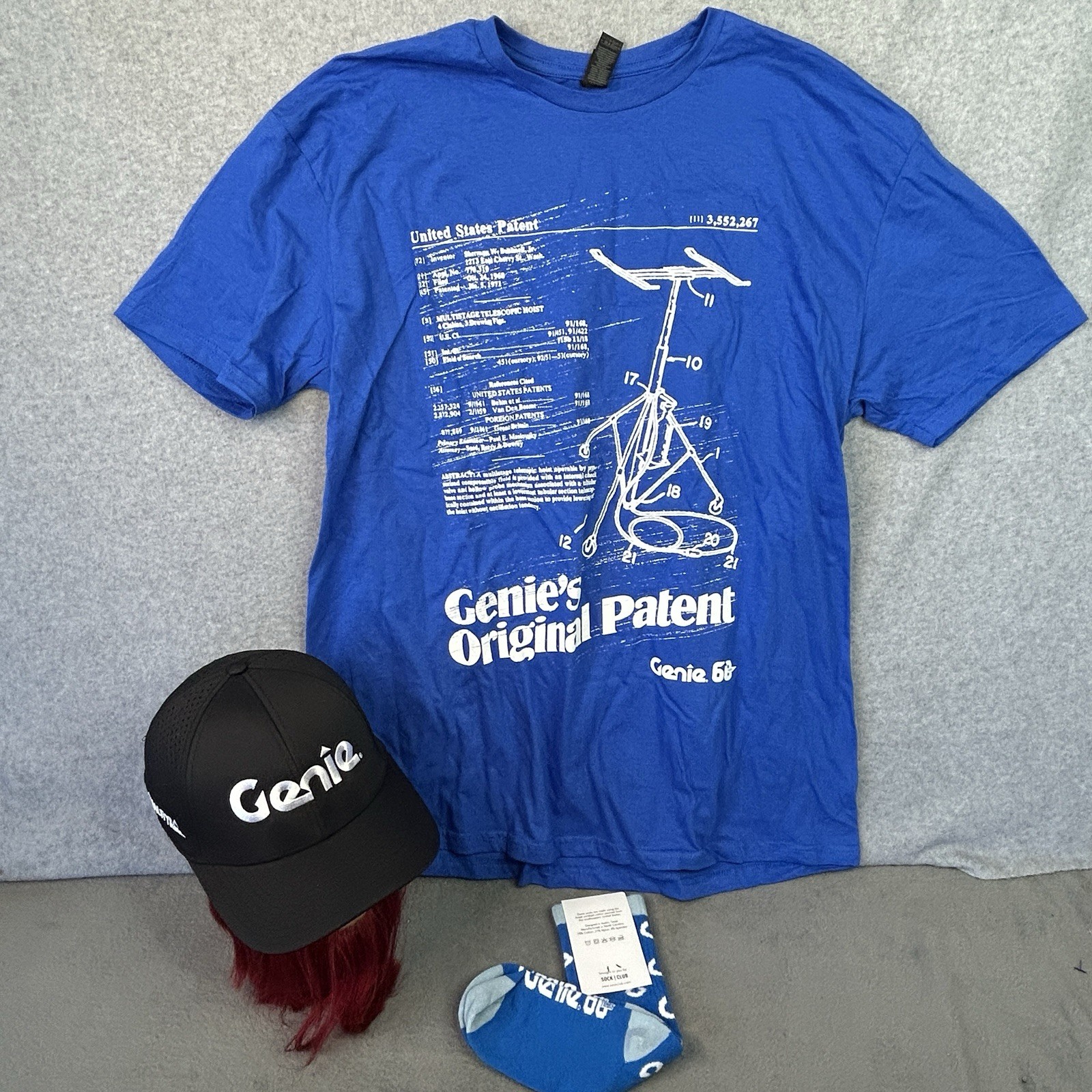 3-piece Set Genie 60 XL Tshirt Socks Adjustable Cap