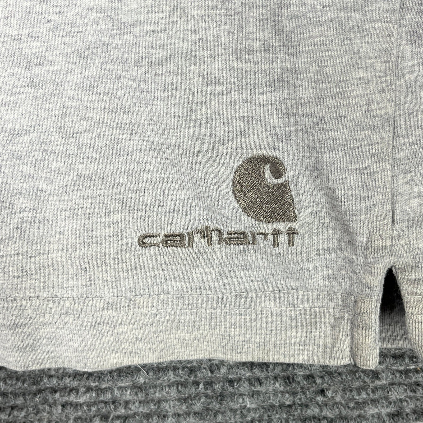 Carhartt Mock Neck Long Sleeve T-Shirt Mens 3XLT Logo Ribbed Cuff Workwear gallery