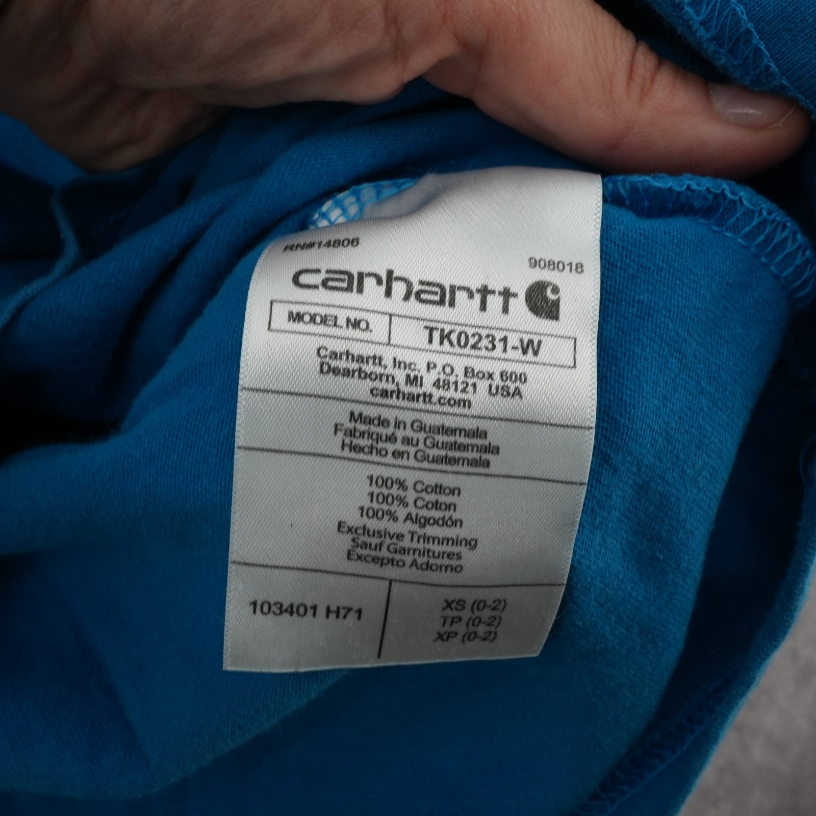 Carhartt Loose Fit Heavyweight Long Sleeve Logo Graphic Tee Atomic Blue Size XS gallery