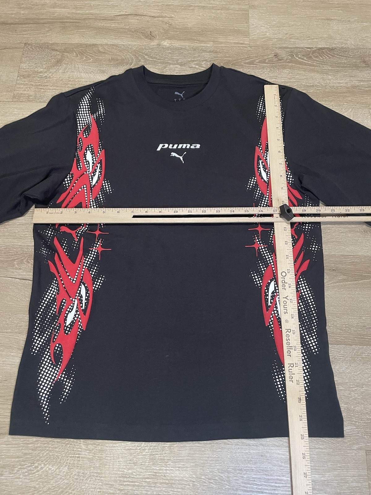 PUMA PumatechX Boxy Mens Sz S Graphic Crew Neck Short Sleeve T-Shirt Black Y2k gallery