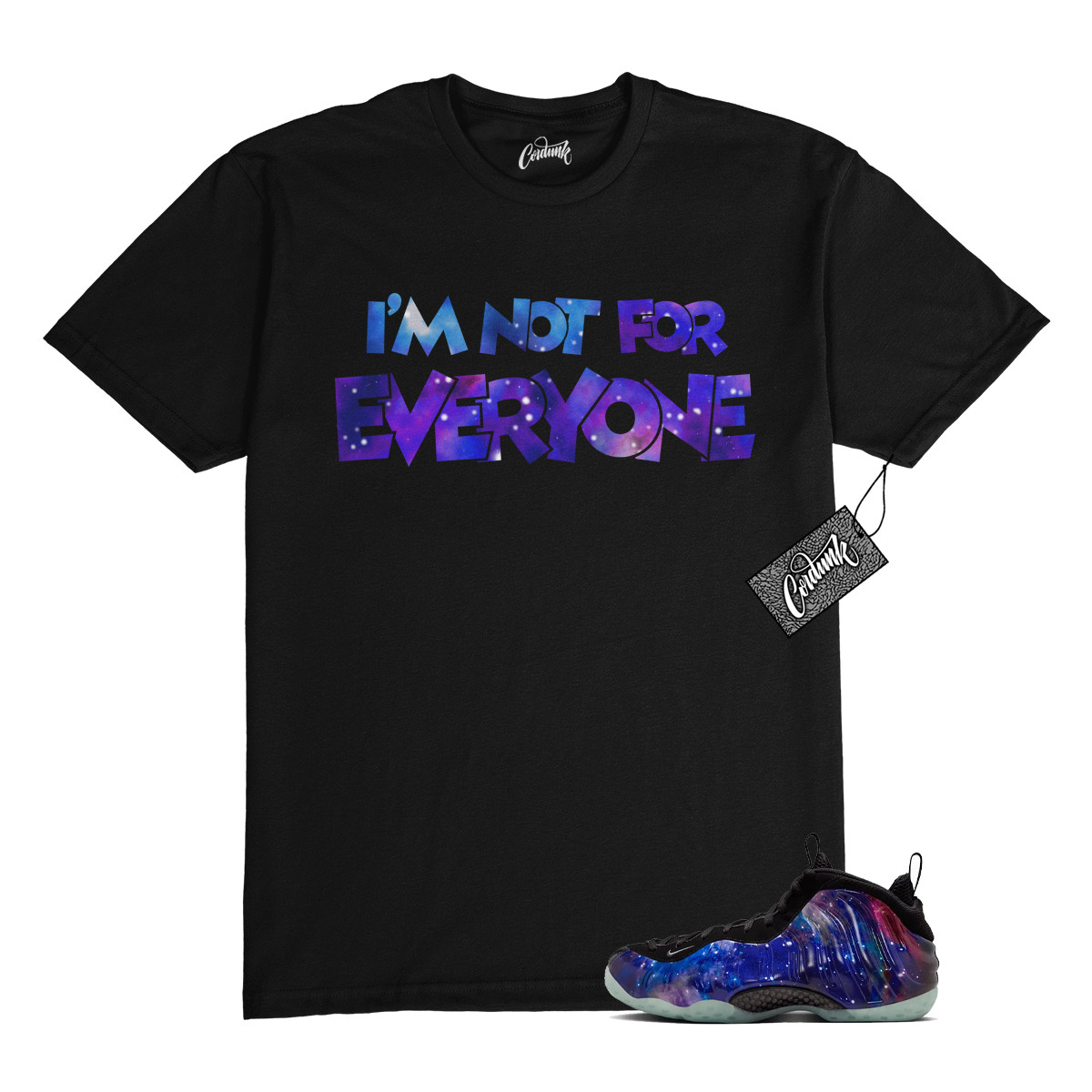 Galaxy Foamposite One Zoom Rookie Obsidian Black Anthracite T Shirt Match N4E gallery