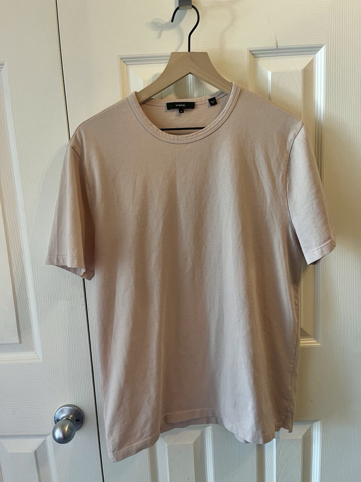 Vince Men’s Cotton T-Shirt Medium Warm Nude Made in USA gallery