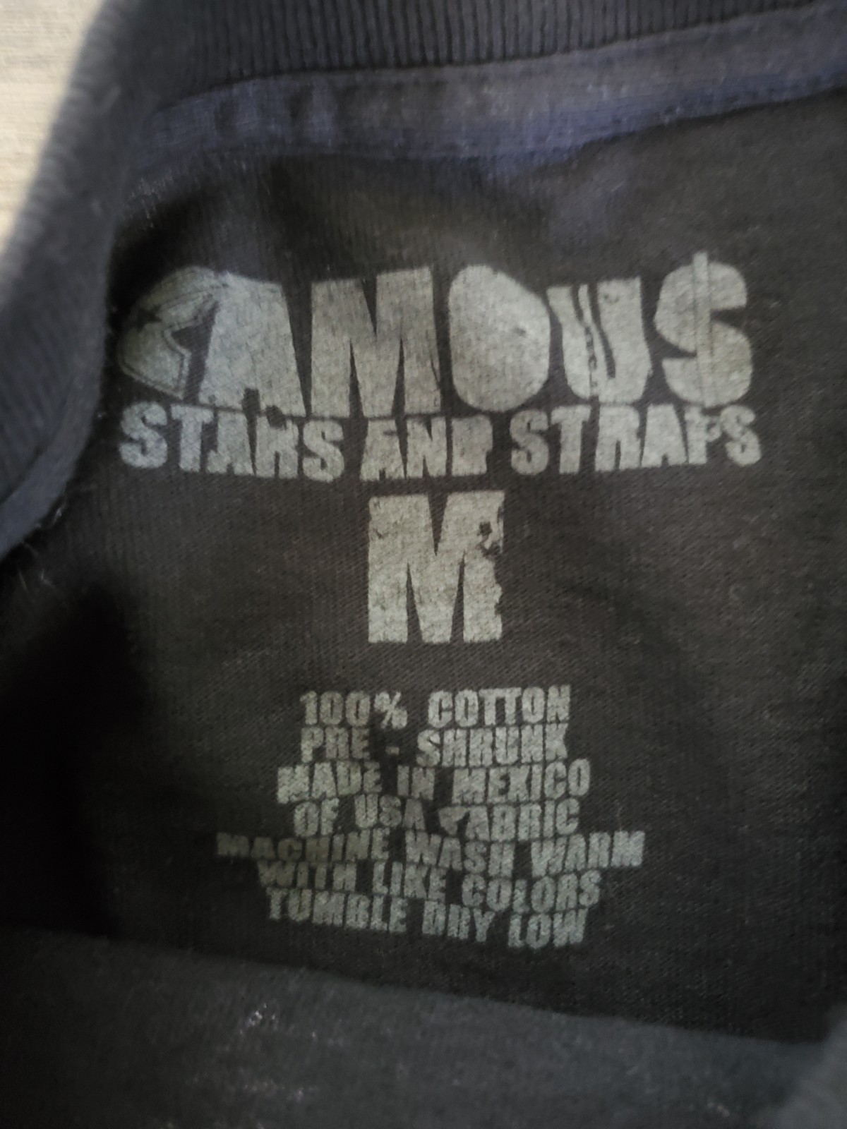 GRAIL Famous Stars and Straps Striptease Topless Graphic T-Shirt Black Medium gallery