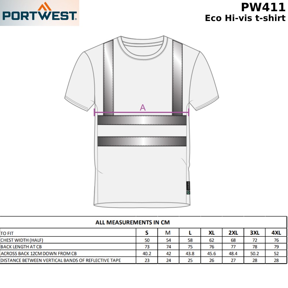 Portwest Eco Hi-vis t-shirt (EC12) EC12 gallery