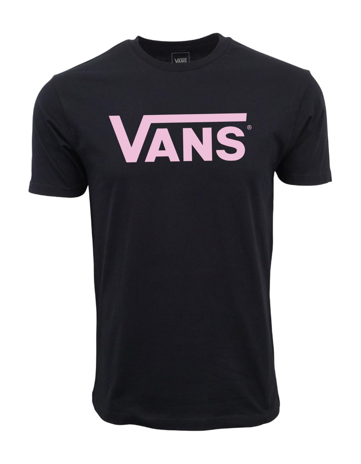VANS MENS LOGO BLACK PINK PREMIUM T SHIRT NEW gallery