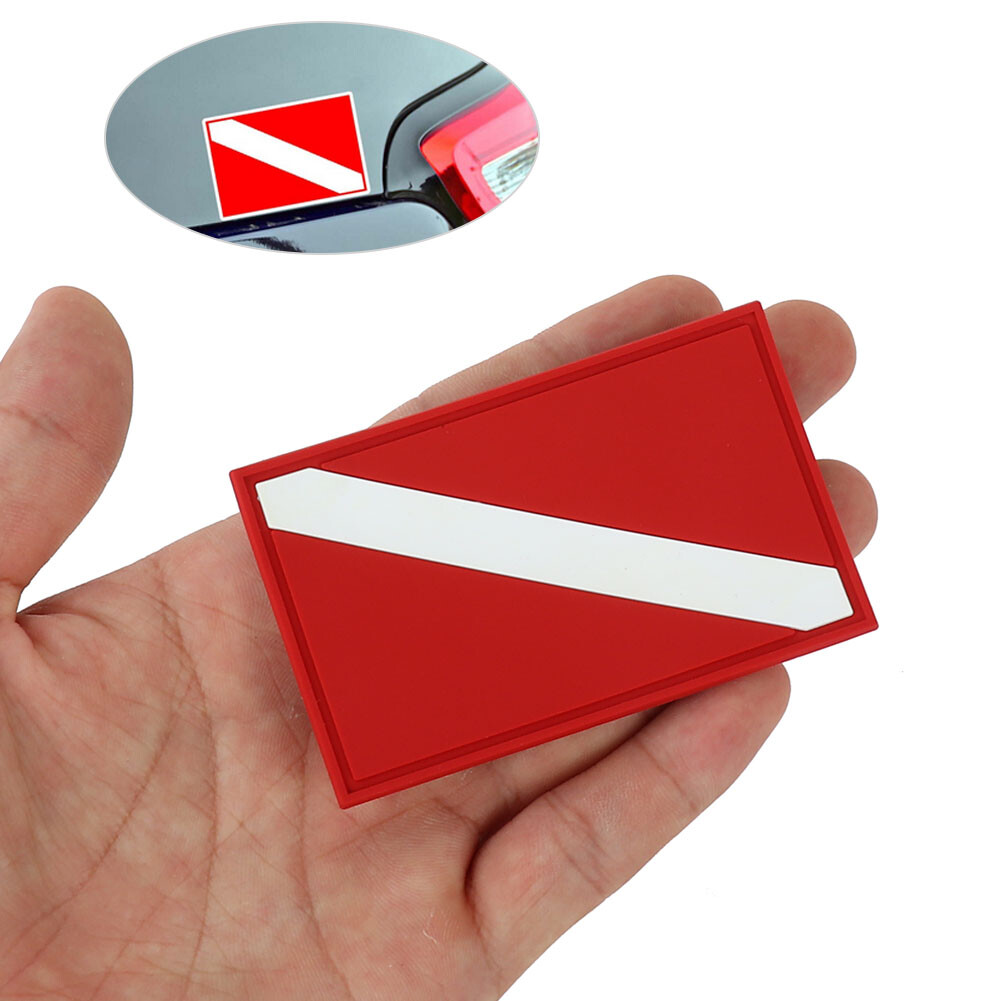 Outdoor PVC Scuba Diving Flag Patch Diver Down Backpack Badge Replacement LJ gallery
