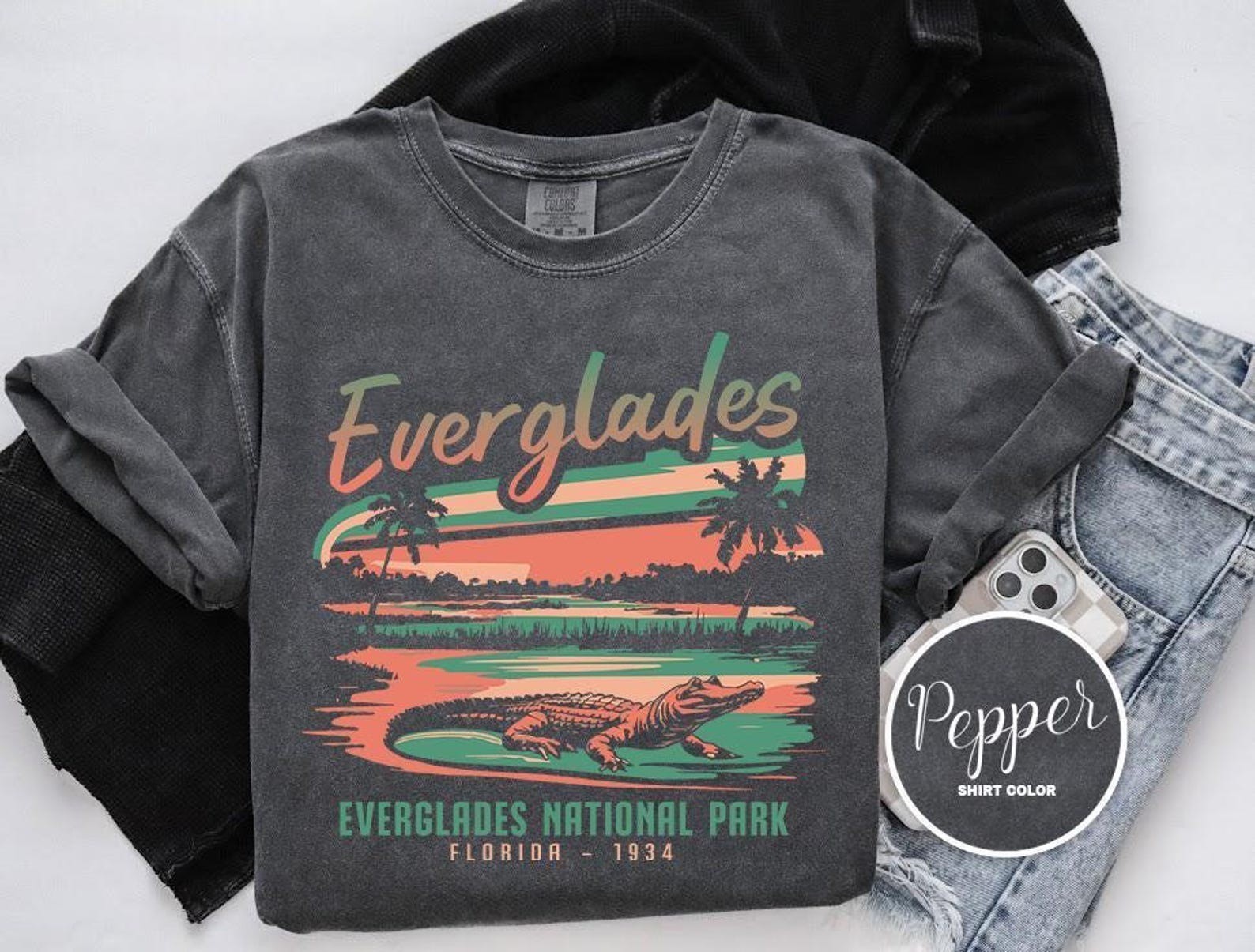 Vintage Everglades National Park Shirt Travel Gift Florida Trip Lover Tee gallery