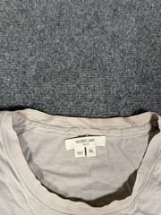 Helmut Lang Womens XL Gray Mercerized Cotton Long Sleeve Designer Minimalist Top