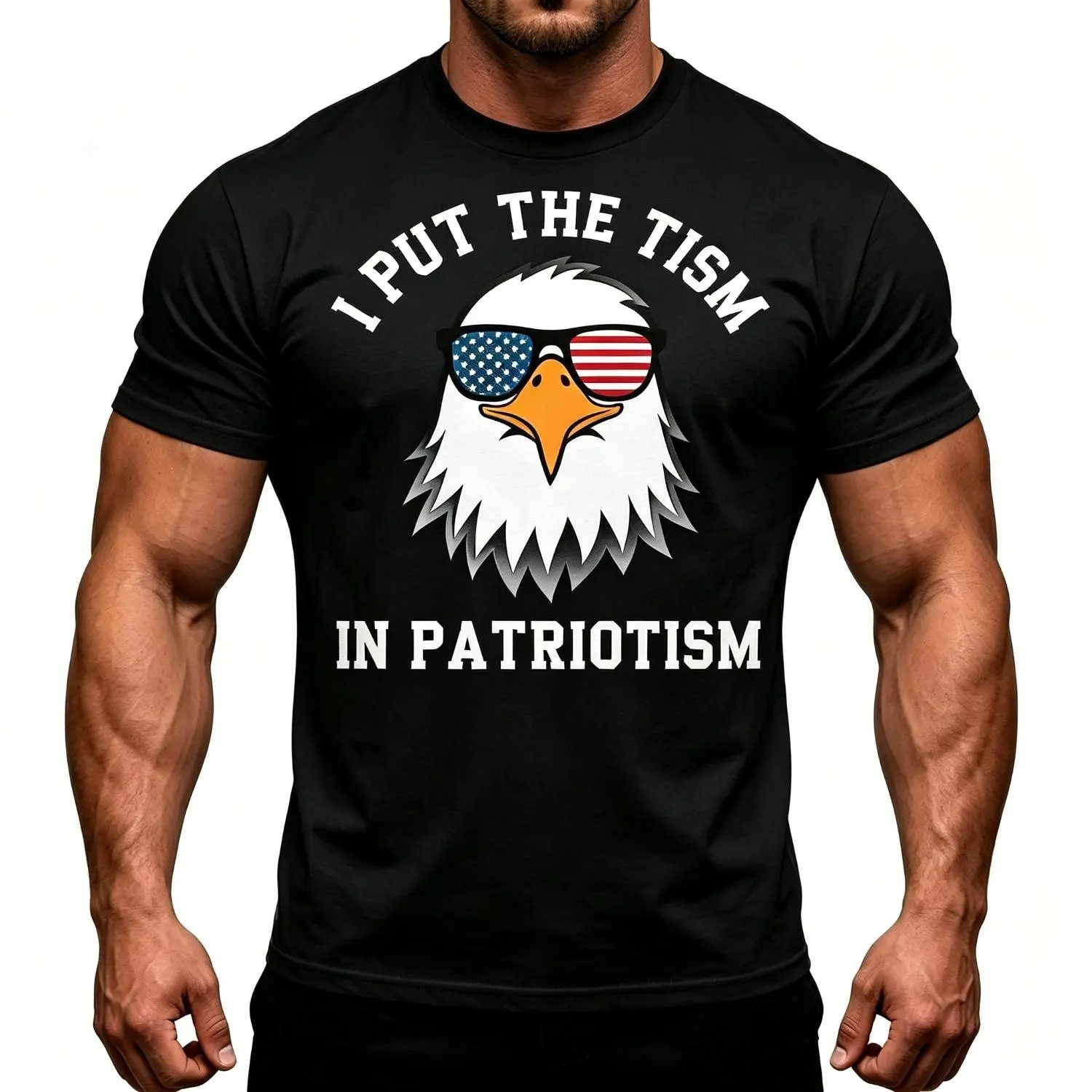 Put The Tism In Patriotism Athletic Eagle T-Shirt Unisex for Daily Wear gallery