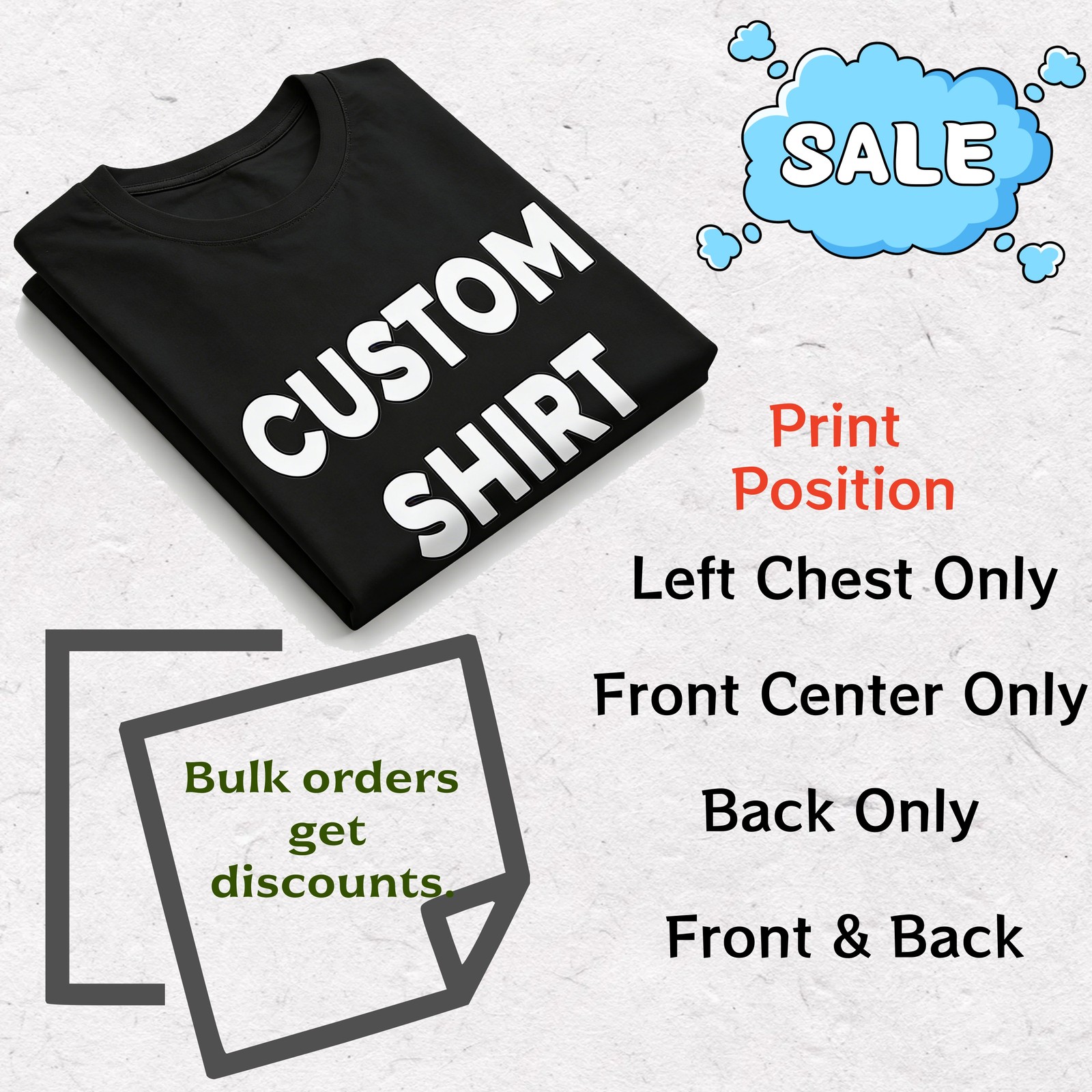 Print Your Photo Text Logo DIY Custom Cotton Tee Personalized Unisex Soft Top gallery