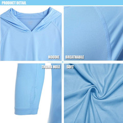 Men’S Long Sleeve Active T-Shirts UPF 50+ Hoodies Sun Protection Shirt Lightweig