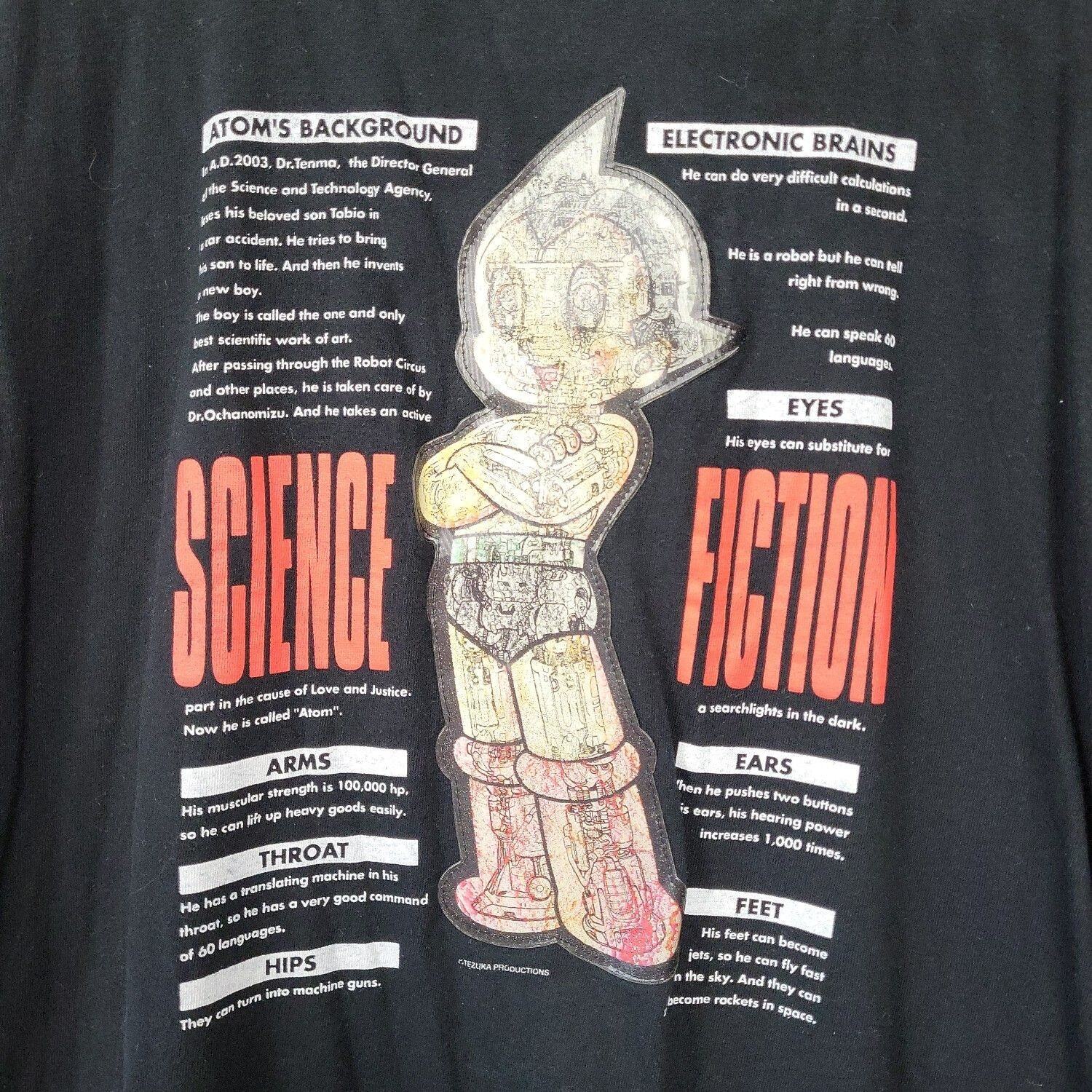 Vintage Tezuka Osamu L Astro Boy Hologram Graphic Tee Shirt Black Mighty Atom gallery