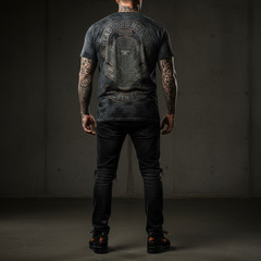 *HEADRUSH* (Black-Acid Wash) ~Headrush Motors~ Short Sleeve T-shirts