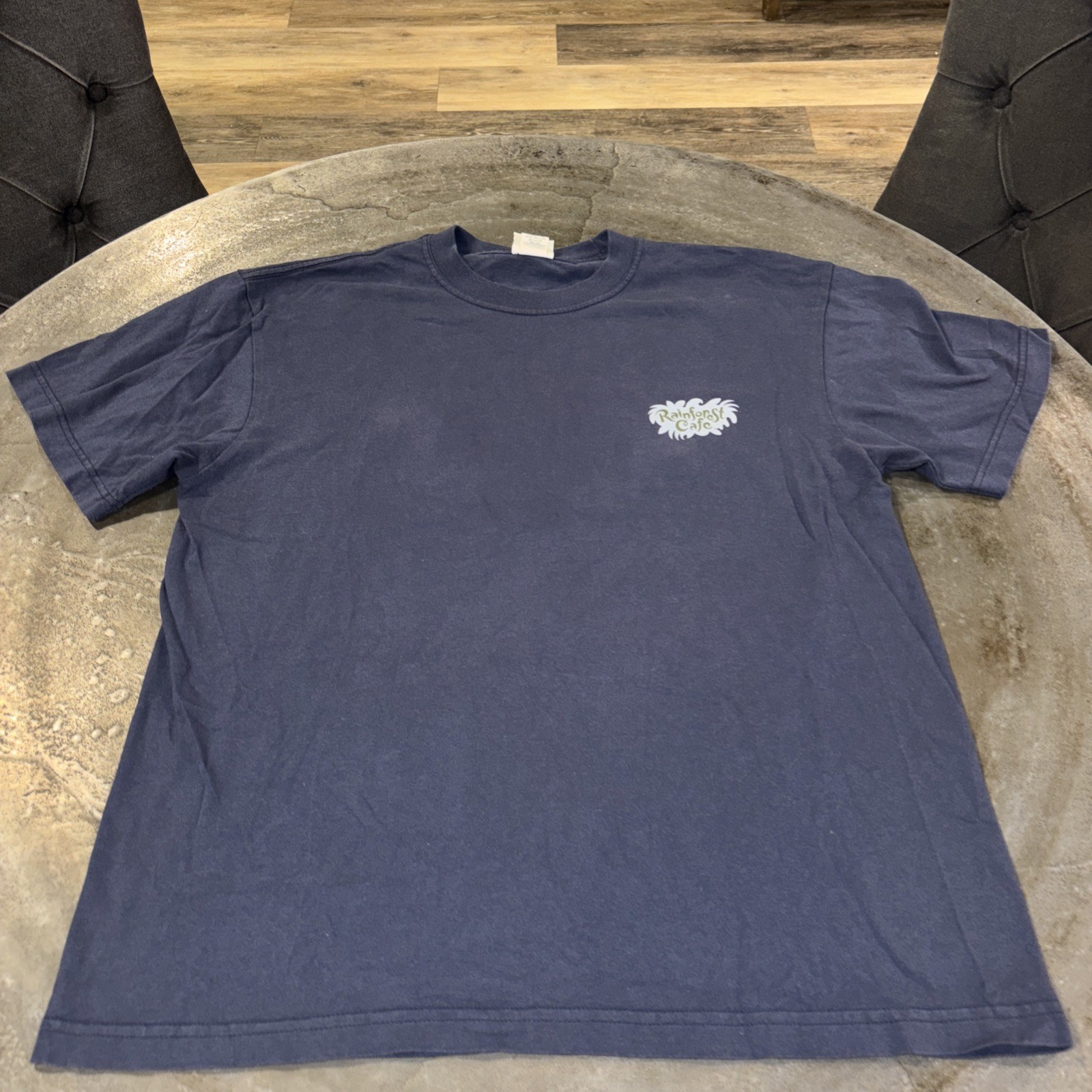 Vintage Rainforest Cafe Shirt Adult Large Blue Cotton Nashville USA 90s gallery
