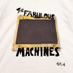VISVIM Fabulous Machines T-Shirt Size 3 / L White Made in Japan Logo Print Rare