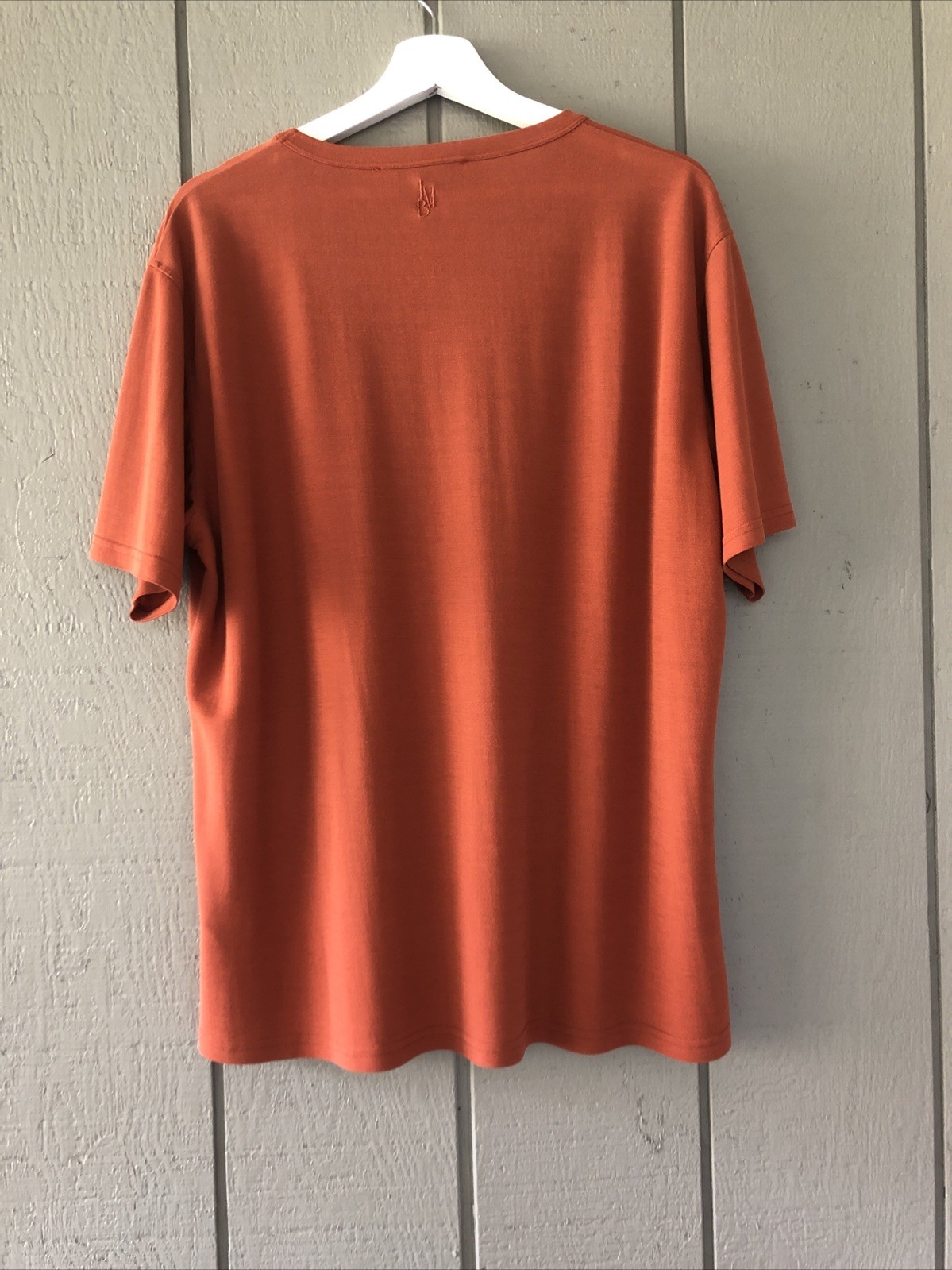I'm Brian Mens T Shirt Rust Orange Made in Italy 55% Rayon Tee Size XL Quality!! gallery