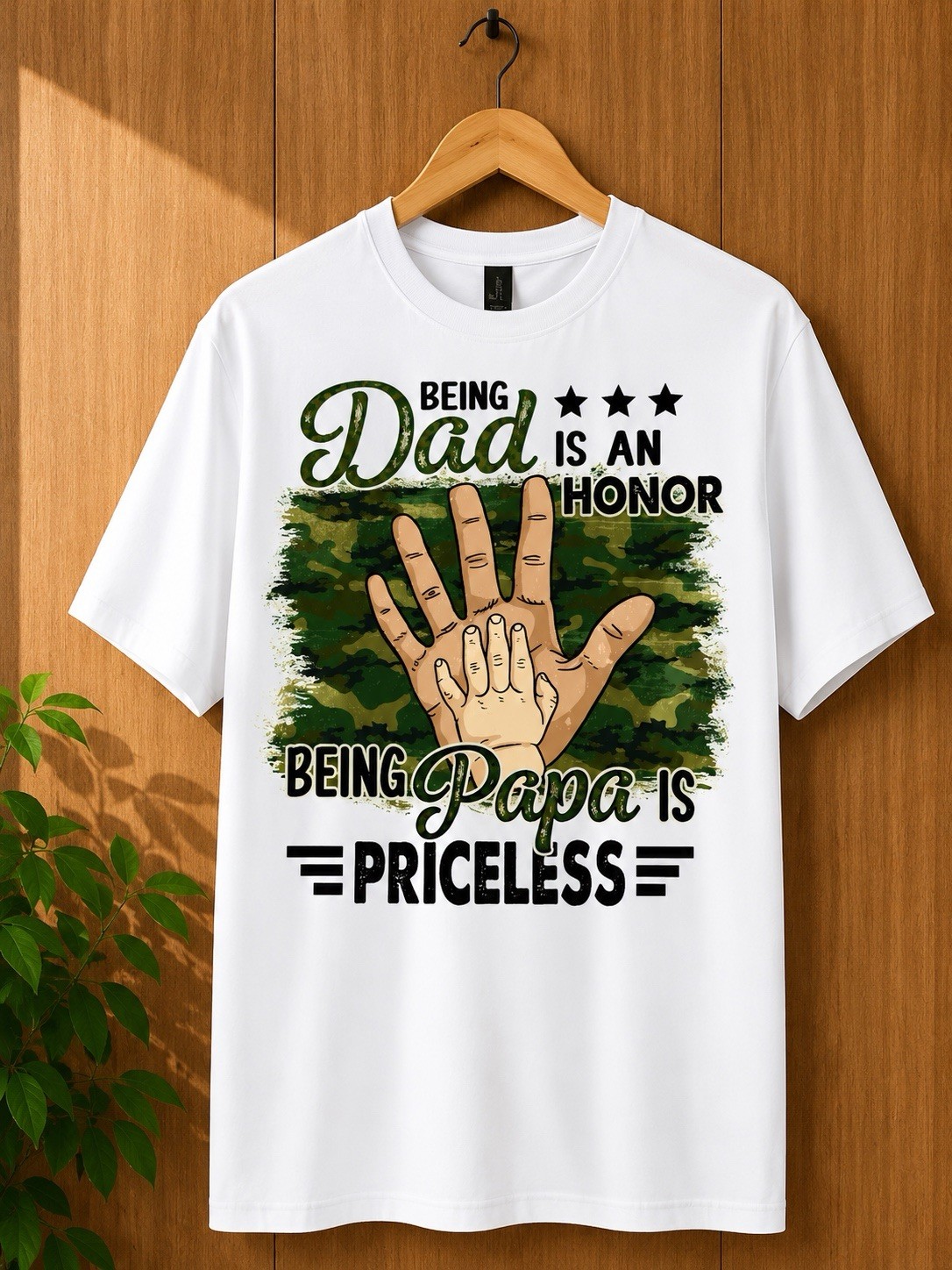 Dad Is An Honor Papa Is Priceless Graphic T-Shirt White Men’s Short Sleeve gallery
