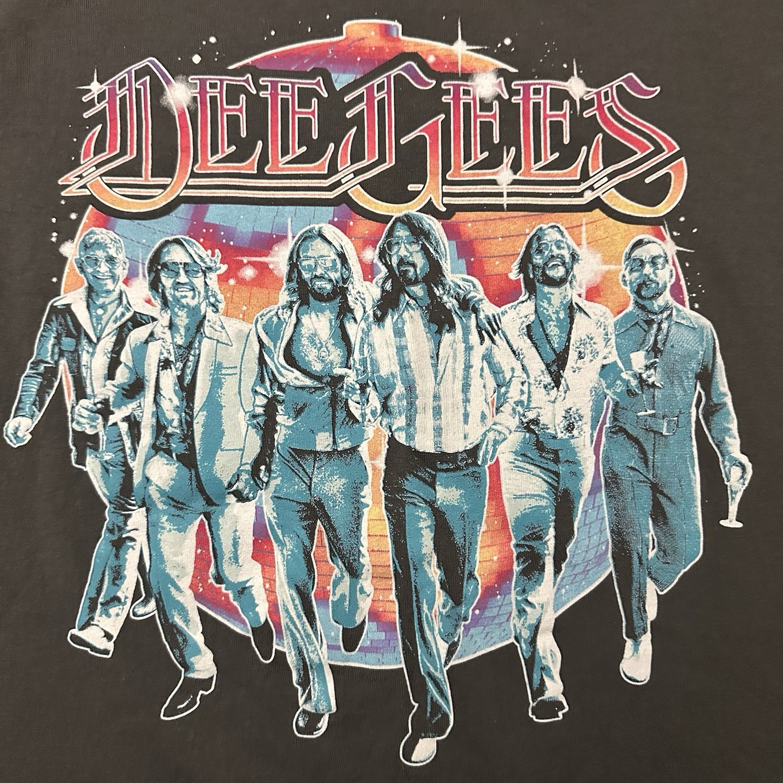 Foo Fighters Dee Gees Hail Satin T Shirt Adult Size Large Gray Double Sided gallery