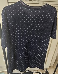 CRAFT+FLOW Knit Men’s Navy Blue Geometric Crew Neck Short Sleeve T-Shirt Size L