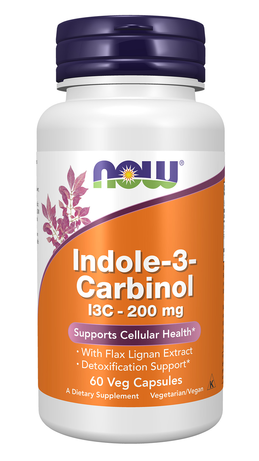 NOW Foods Indole-3-Carbinol I3C with Lignans 200 mg 60 Veg Caps 8/27EXP
