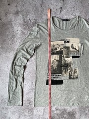 Dolce & Gabbana James Dean Long Sleeve T-Shirt Grey Cotton Italy Vintage Size 48