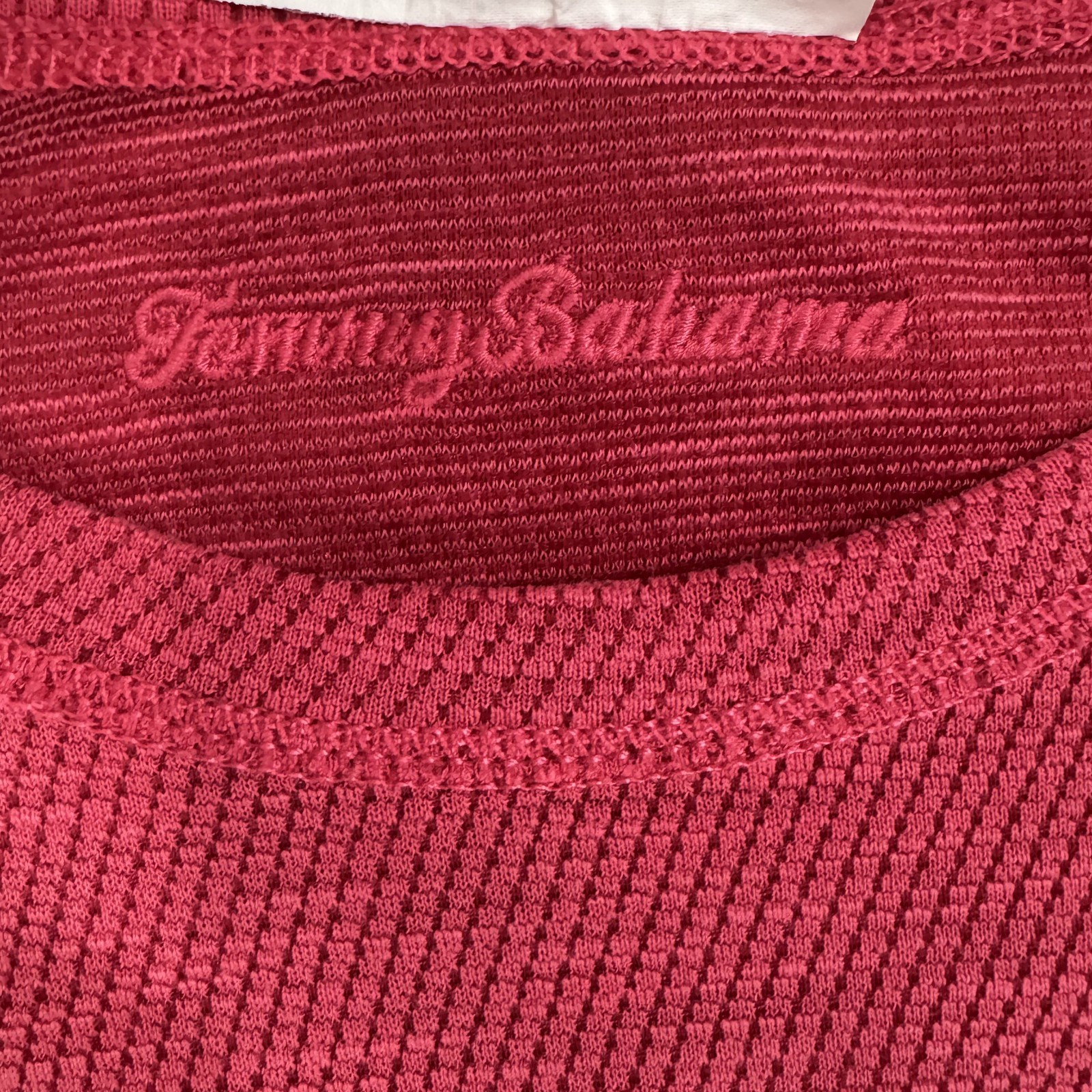 Tommy Bahama Mens T Shirt Large Red Islandzone Reversible Coolmax Tencel Modal gallery