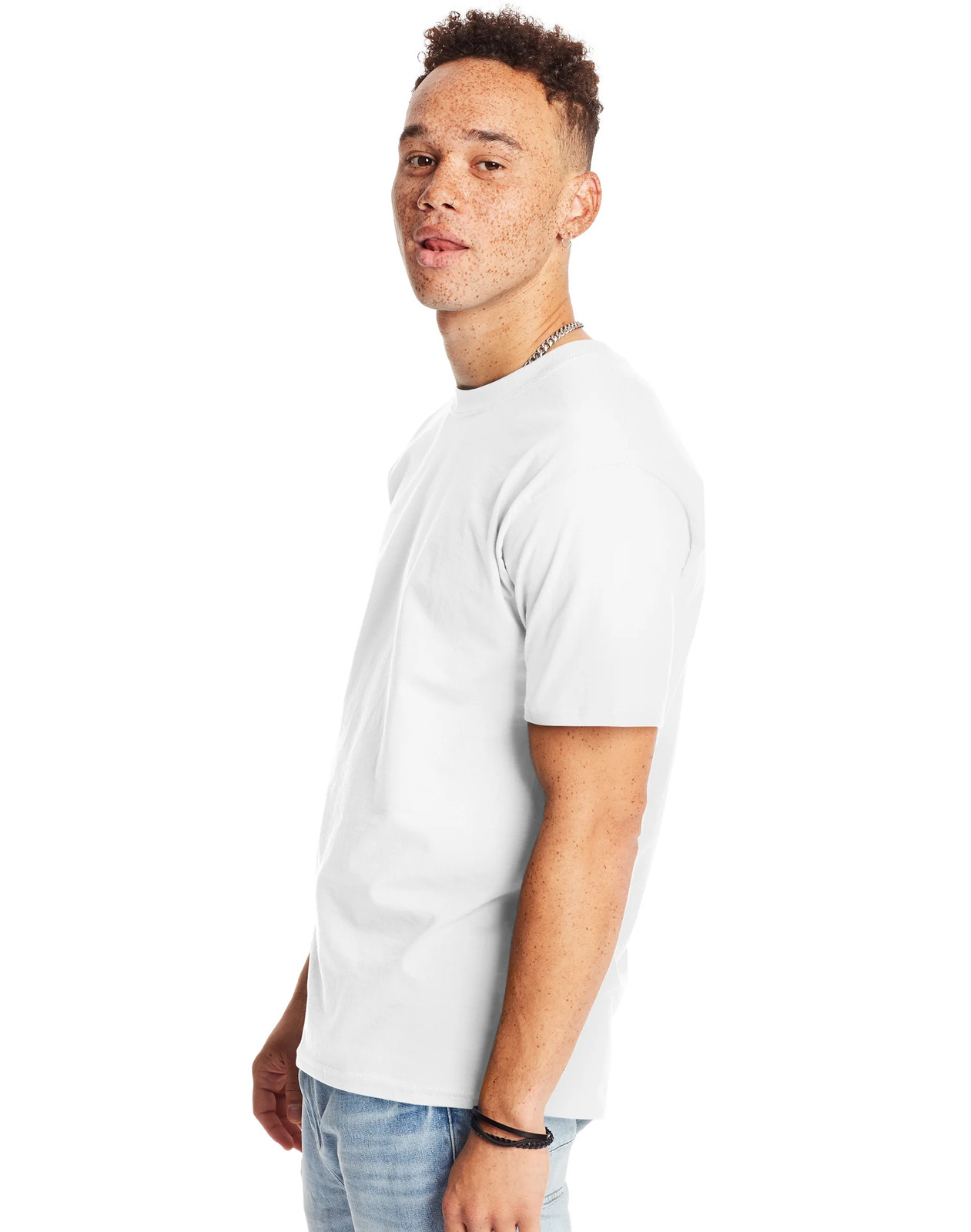 Hanes T-Shirt 2-Pack Men's Beefy Short Sleeve Crewneck Ring Spun Cotton S-5XL gallery