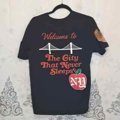 Eternity BC/AD New York NY Elements Black T Shirt Men NYC Patches Art Tee