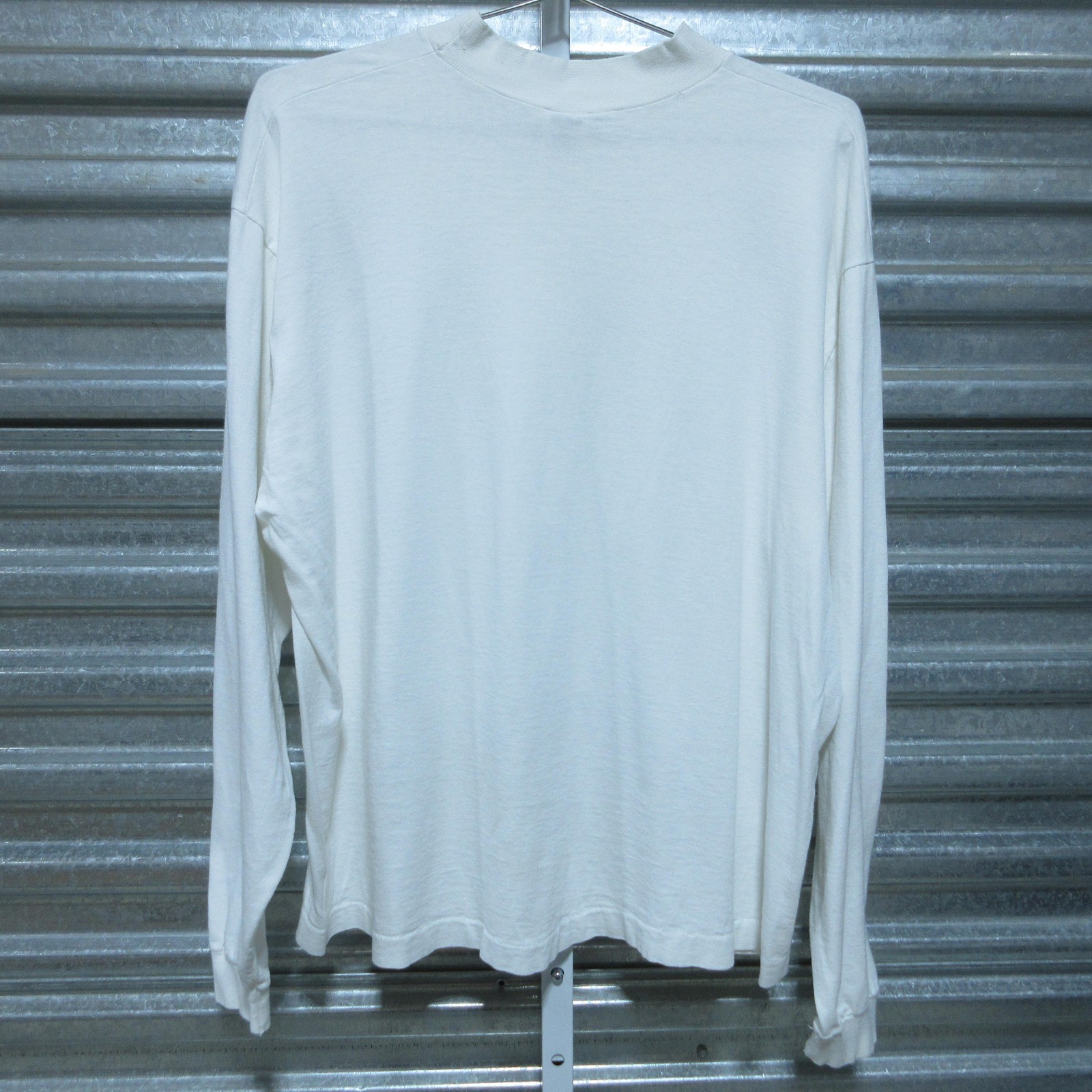 Vintage Fruit of the Loom Shirt Men XL White Mock Neck Long Sleeve USA 90s Thras gallery