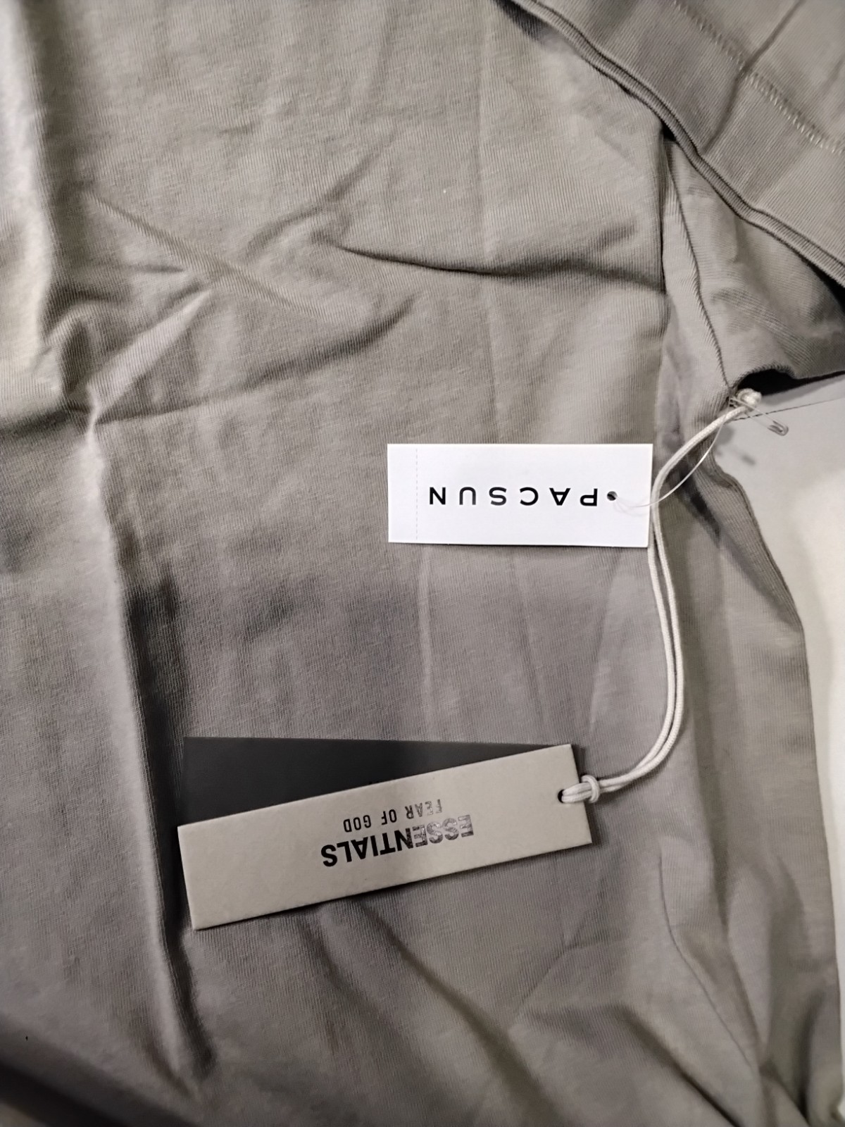 Essentials Fear of God ESSENTIALS Logo Gray Cotton Men's Crew Neck Tee L gallery