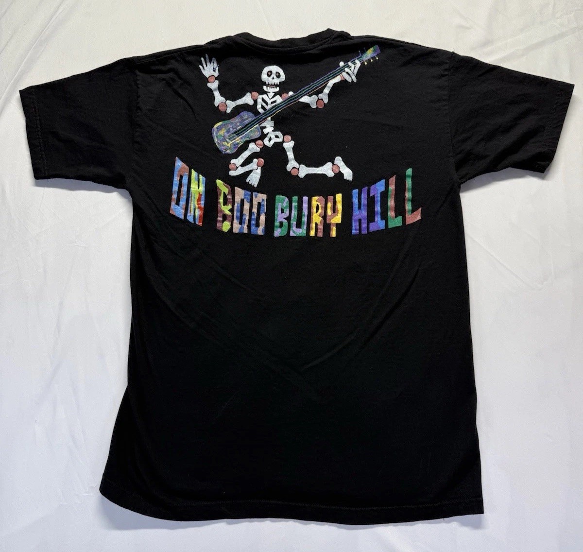 Vintage Skull band Shirt 2XL Black graphic double sided music rock tee gemrock gallery