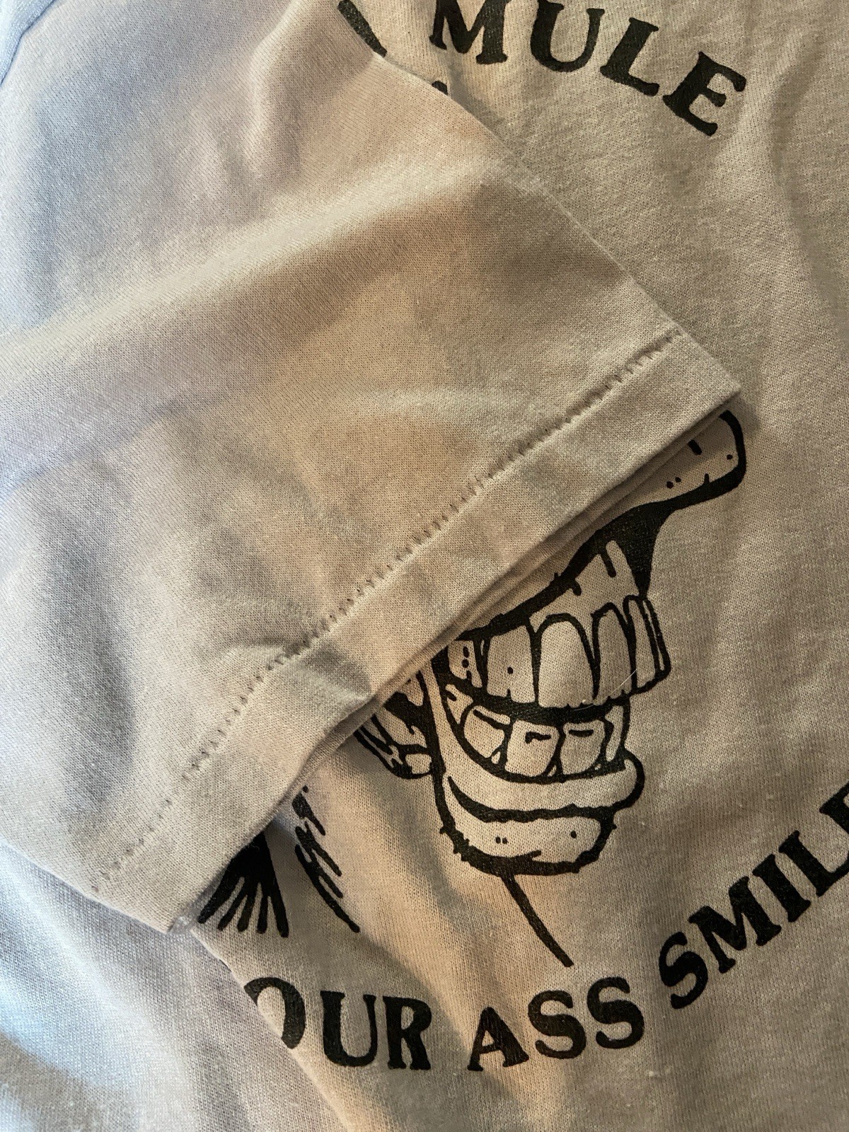 Vintage Ride A Mule T-Shirt Humor Funny Cartoon Grey XL gallery