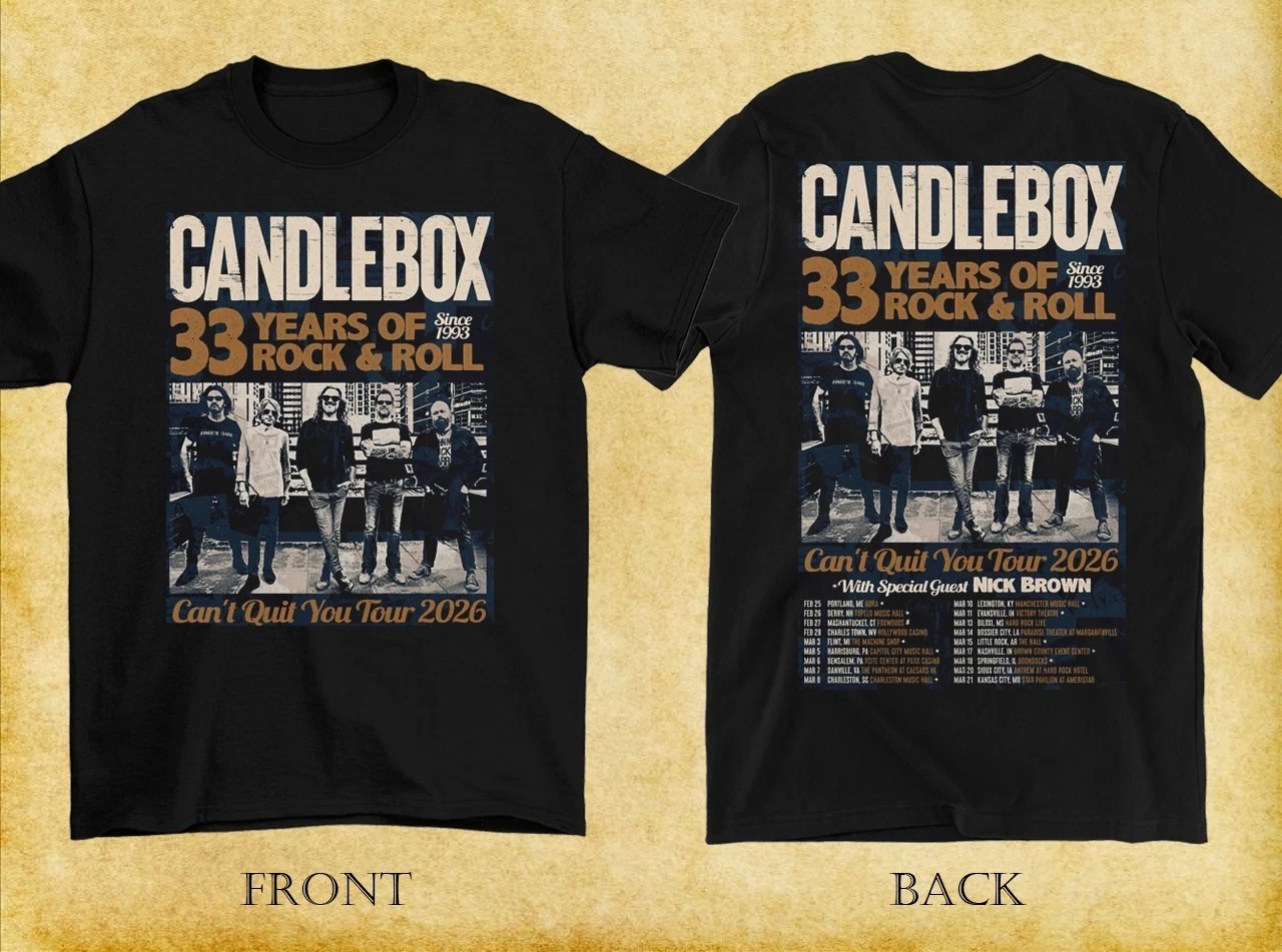 2 Sides Candlebox 2026 Tour 33 Years Anniversary Shirt